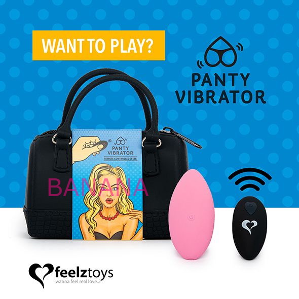 Вибратор в трусики FeelzToys Panty Vibrator Pink с пультом ДУ